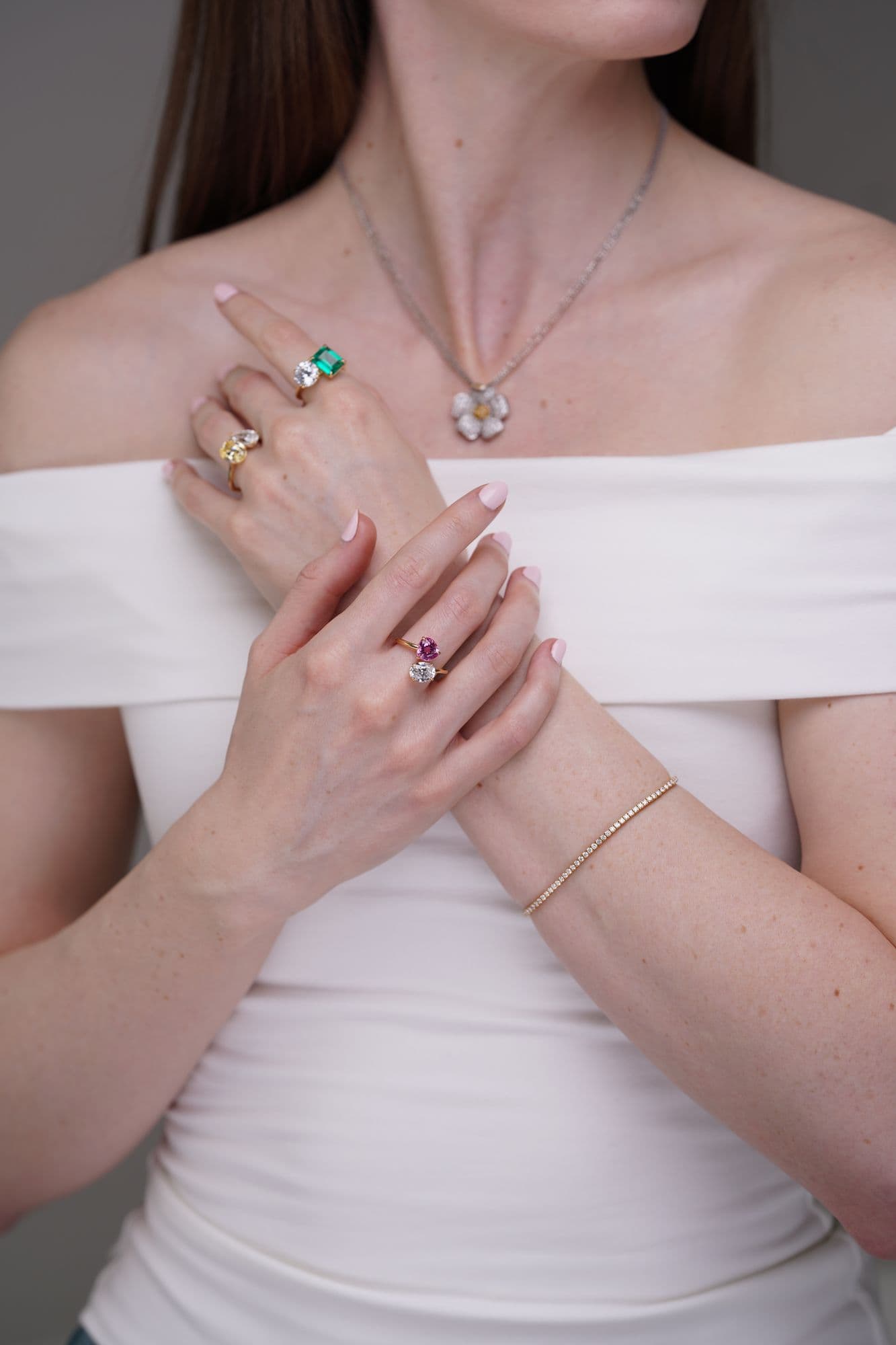 toi et moi pink - custom fine jewellery by OROSERGIO Toronto