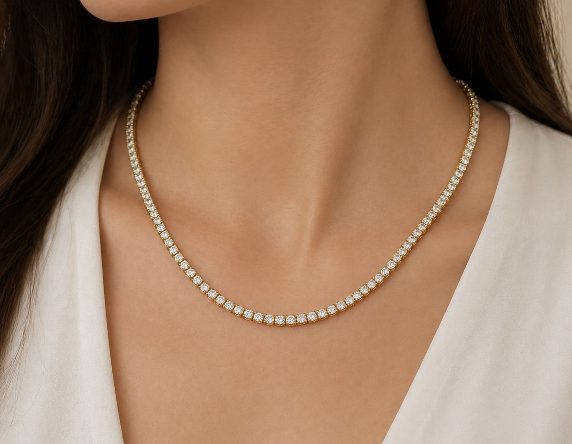 Custom tennis jewellery by OROSERGIO